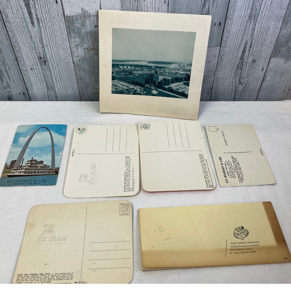 Vintage St Louis Gateway Arch Six Flags Procter & Gamble Falstaff Postcard Lot - Picture 4 of 4